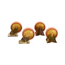 Roues de type 1 ( jeu de 2 roues fixes et 2 roues pivotantes )